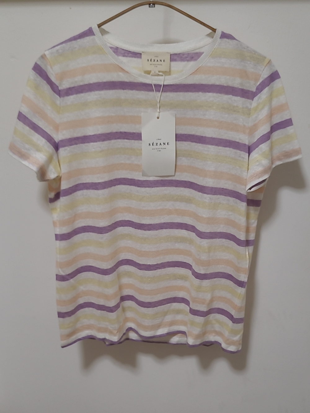 Nwt Sezane Linen Seraphin Tee